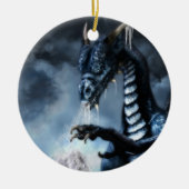 Blue Ice Dragon Holiday Ornament (Voorkant)
