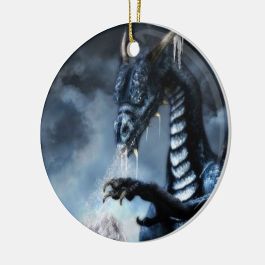 Blue Ice Dragon Holiday Ornament (Links)