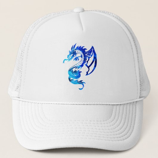 Blue Ice Dragon Tattoo Trucker Pet (Voorkant)