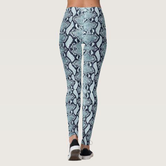 Blue Ice Faded Python snakeskin Leggings (Achterkant)