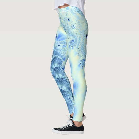 Blue Ice Fractal Swirl Leggings (Links)