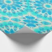 Blue Ice Goddess, Abstracte kristallen van liefde Cadeaupapier (Hoek)