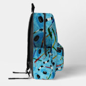 Blue Ice Hockey Thema Bedrukte Rugzak (Links)