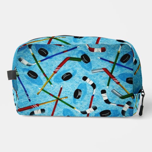 Blue Ice Hockey Thema Toilettasje (Voorkant)