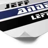 Blue Ice Hockey Trading Kaart Magnet Poster (Hoek)