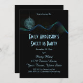 Blue Ice Holiday Kerstmis 16 Birthday Kaart (Voorkant / Achterkant)