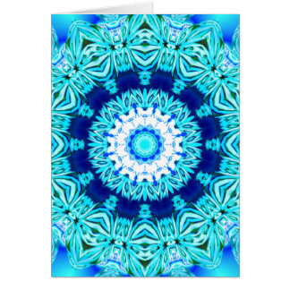 Blue Ice Lace Mandala, Abstract Cyaan