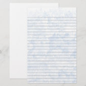 Blue Ice Lined Stationery Briefpapier (Voorkant / Achterkant)