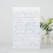 Blue Ice Lined Stationery Briefpapier (Staand voorkant)