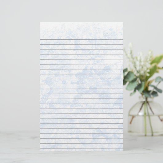 Blue Ice Lined Stationery Briefpapier (Staand voorkant)