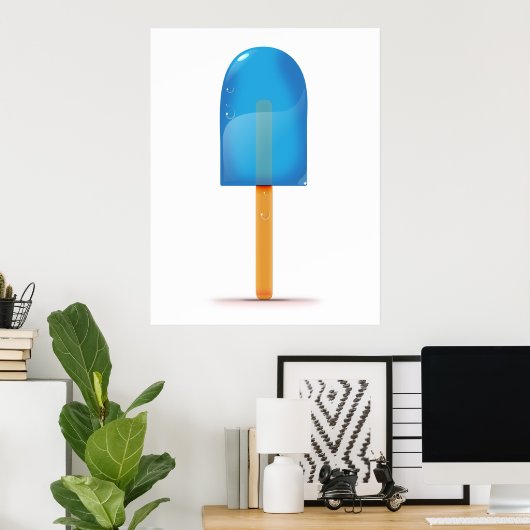 Blue Ice Lolly Poster (Thuiskantoor)