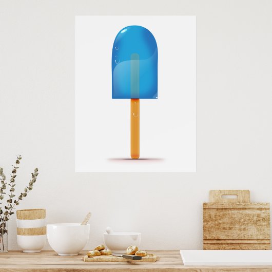 Blue Ice Lolly Poster (Keuken)