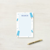 Blue Ice Pop Post It Note (Op bureau)