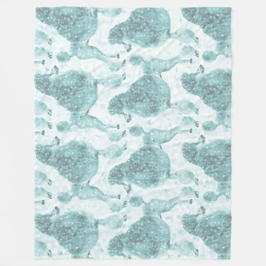 Blue Ice Posh Podle Fleece Deken (Voorkant)