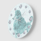 Blue Ice Posh Poodle Diamond Hour Grote Klok (Hoek)