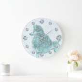 Blue Ice Posh Poodle Diamond Hour Grote Klok (Huis)