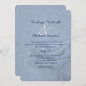 Blue Ice Roos bruiloft Kaart (Voorkant / Achterkant)