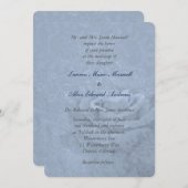 Blue Ice Roos Minimalist Wedding Kaart (Voorkant / Achterkant)