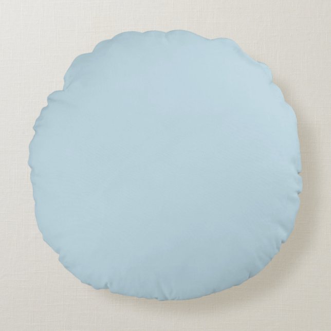 Blue Ice Solid Rond Kussen (Voorkant)