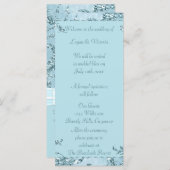 Blue Ice Sparkle Wonderland Wedding Programmakaart (Voorkant / Achterkant)