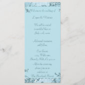 Blue Ice Sparkle Wonderland Wedding Programmakaart (Voorkant)