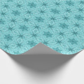 Blue Ice Star Pattern Country Cadeau Cadeaupapier (Hoek)