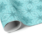 Blue Ice Star Pattern Country Cadeau Cadeaupapier (Rol Hoek)