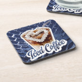 Blue Iced Coffee Onderzetter Set (Linkerzijde)