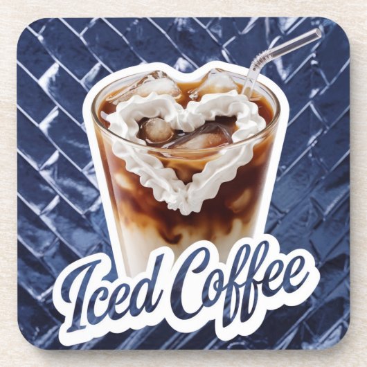 Blue Iced Coffee Onderzetter Set (Voorkant)