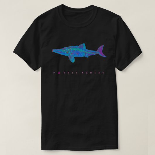 Blue Ichthyosaur Fossil T-shirt (Design voorkant)