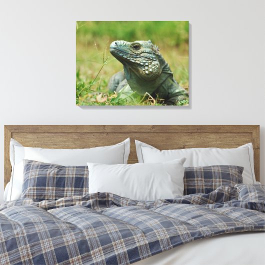 Blue Iguana Canvas Afdruk (Insitu (Slaapkamer))