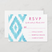 Blue Ikat RSVP (Voorkant / Achterkant)
