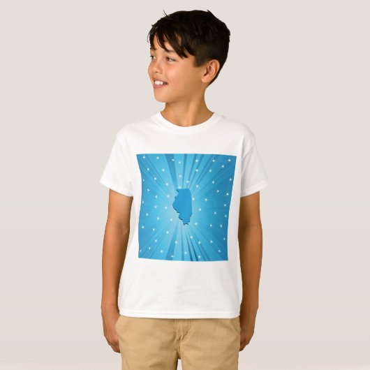 Blue Illinois Boys T-shirt (Voorkant volledig)