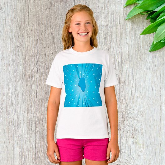 Blue Illinois Girls T-Shirt