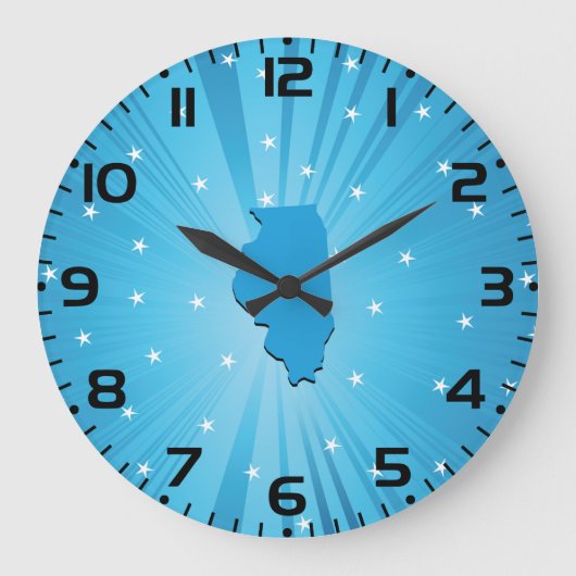 Blue Illinois Grote Klok (Voorkant)