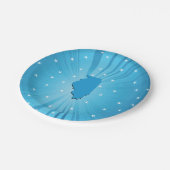 Blue Illinois Paper Borden Papieren Bordje (Gekanteld)