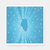 Blue Illinois Paper Napkins Servet (Voorkant)