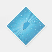 Blue Illinois Paper Napkins Servet (Hoek)