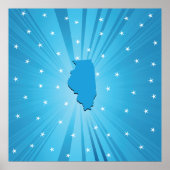 Blue Illinois Poster (Voorkant)