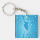 Blue Illinois Sleutelhanger (Voorkant)