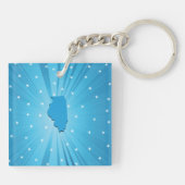 Blue Illinois Sleutelhanger (Achterkant)