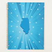 Blue Illinois Spiral Planner (Voorkant)