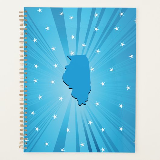 Blue Illinois Spiral Planner (Voorkant)