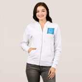 Blue Illinois Vrouwen Full-Zip Hoodie (Voorkant volledig)