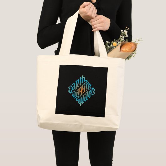 Blue Illuminati-symbool Grote Tote Bag (Voorkant (product))