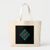 Blue Illuminati-symbool Grote Tote Bag (Voorkant)