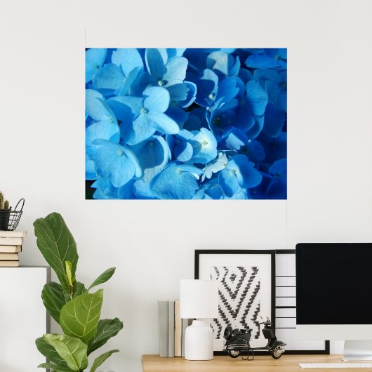 Blue Impression (hydrangea) Poster (Thuiskantoor)