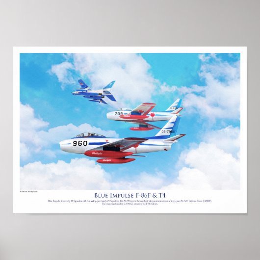 Blue Impulse  Japan Air Self-Defense Force (JASDF) Poster (Voorkant)