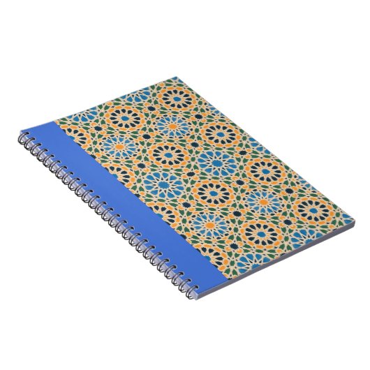 Blue in Bloom Boho Pattern Notitieboek (Rechterzijde)