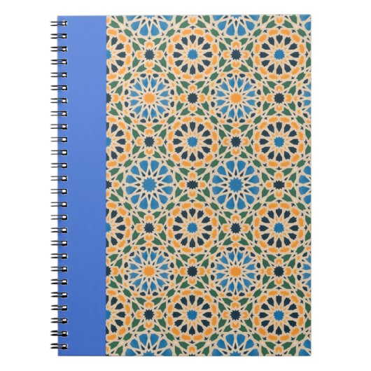 Blue in Bloom Boho Pattern Notitieboek (Voorkant)